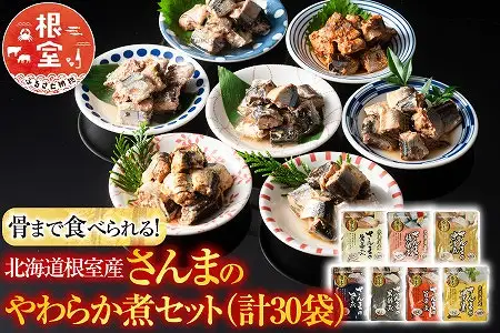 【北海道根室産】骨まで食べられる！さんまのやわらか煮セット B-09010