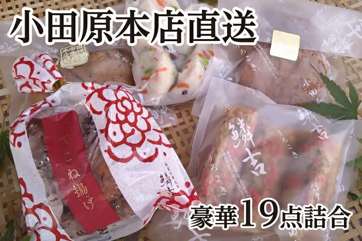 【創業245年小田原蒲鉾発祥の店　鱗吉】【19枚】老舗の練り物5種セット【惣菜 おかず 家庭用 自宅用 贈答品 贈答用 ギフト お取り寄せ 御中元 お中元 お歳暮 贈り物 鰯揚げ てどり揚げ 彩しんじょ てこね揚げ 紅生姜棒 おでん 手造り 神奈川県 小田原市 練り物 練り物 】
