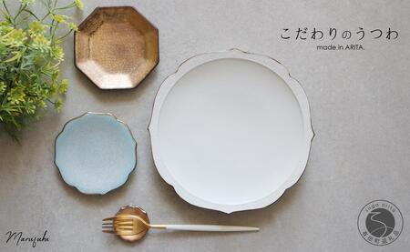 有田焼 桔梗渕皿豆皿箸置 ４点セット【まるふく】食器 器 うつわ 磁器 陶磁器 皿 プレート ワンプレート 小皿 豆皿 箸置き 4点 セット 食器セット コーディネート 桔梗渕 白マット ホワイト 金 ゴールド ギフト 35000円 3.5万円 A35-615