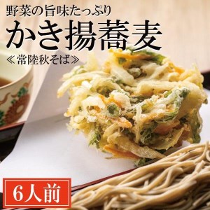 常陸秋そば 手打ち 生蕎麦 6人前 かき揚げ付_AI022