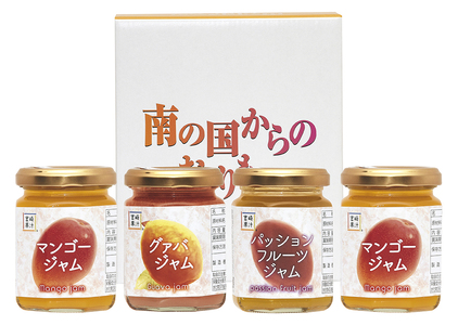 驚きの果実感！フルーツジャム(合計4個・各140g、マンゴー、グァバ、パッションフルーツ)_K021-008