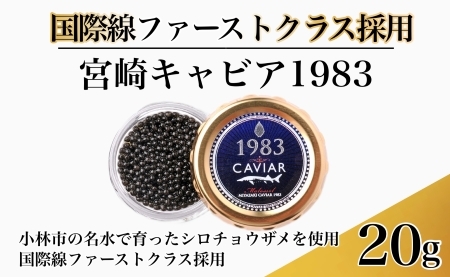 【国際線ファーストクラス採用】宮崎キャビア1983 20g （ キャビア 宮崎キャビア 宮崎県 小林市 ）