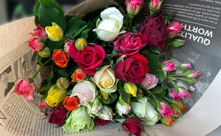 薔薇の色どりパック　20本 バラ 生花 花束 母の日