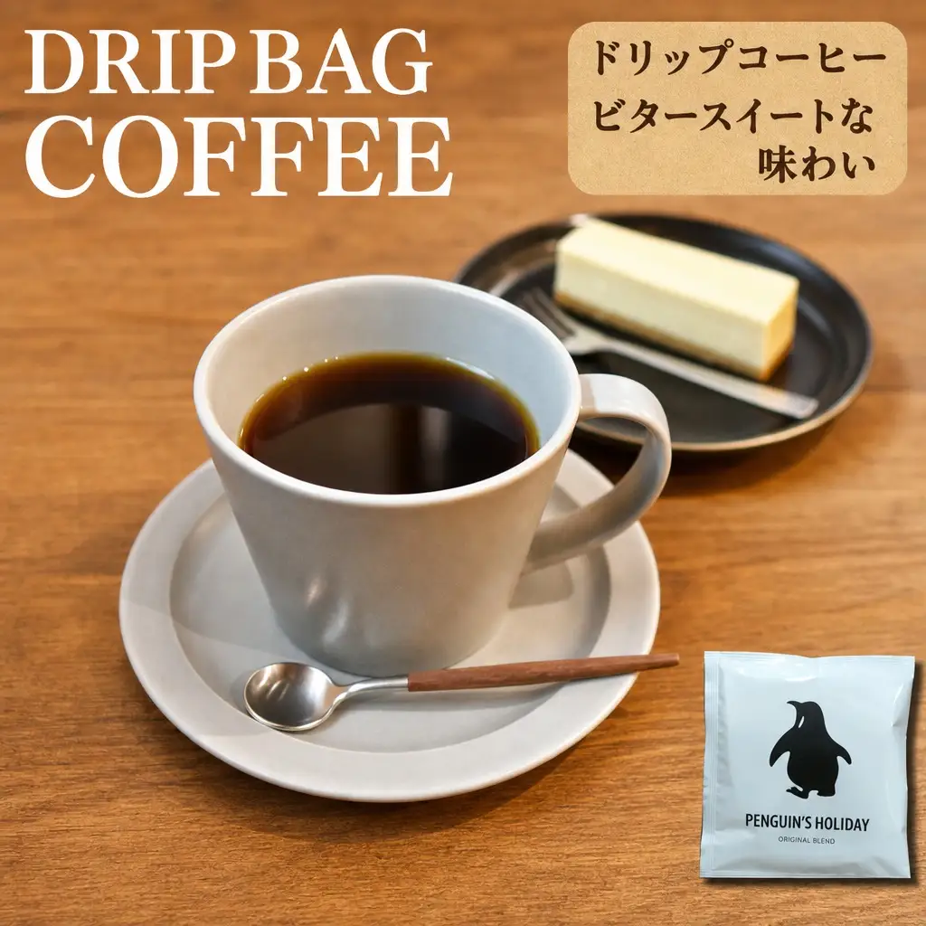 ドリップコーヒー　黒のペンギン 「PENGUIN’S　HOLIDAY」 ビター 8袋 コーヒー 珈琲 焙煎 自家焙煎 COFFEE おすすめ くつろぎ おうち時間 選べる 簡単