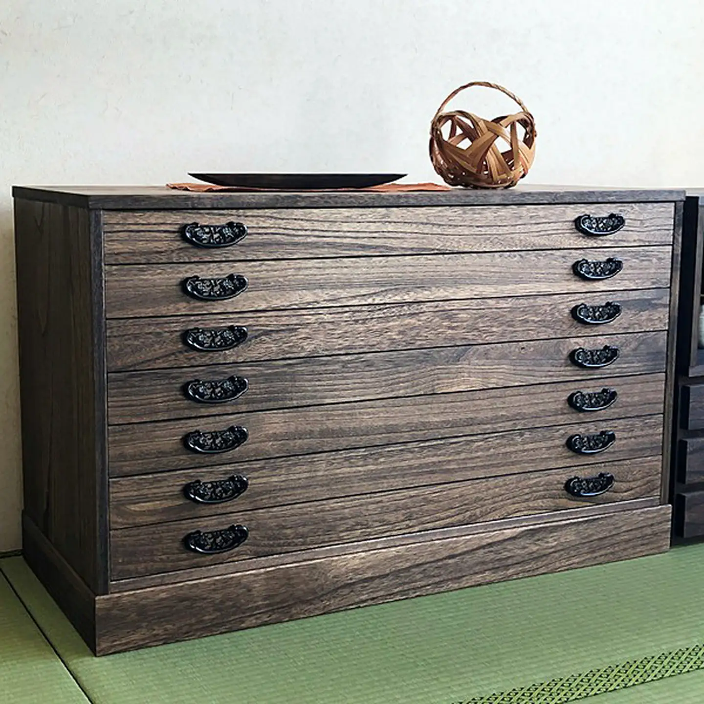 桐たんす 時代仕上げ総桐タンス 7段：C197-006