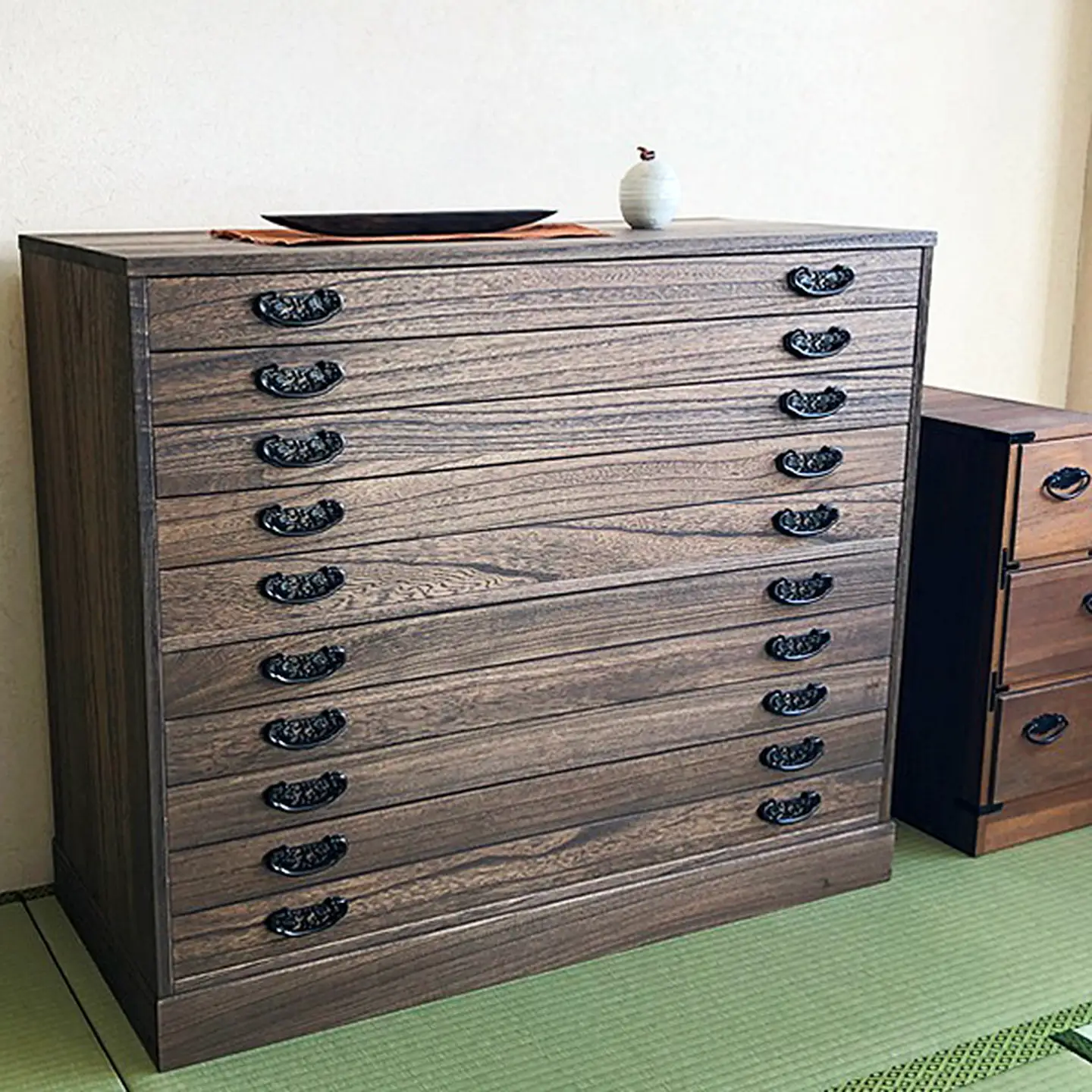 桐たんす 時代仕上げ総桐タンス 10段：C298-001