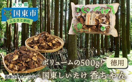 ボリュームの500g！国東しいたけ香ちゃん （徳用）_1735R
