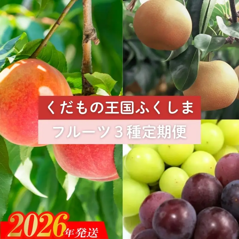 No.2033 【2026年発送 先行予約】フルーツ３種定期便