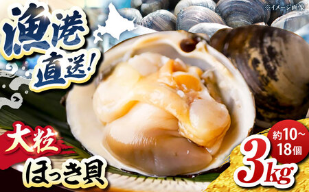 【2026年7月中旬以降順次発送再開】活ほっき貝 3kg 約10～18個  ホッキ 冷蔵発送 [AXAL003]