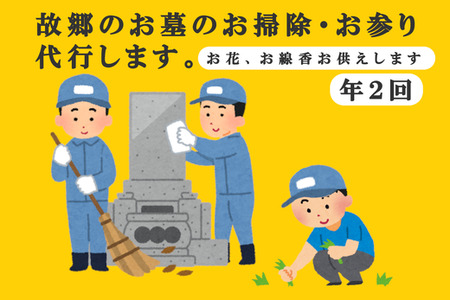 【年2回】お墓参り・お掃除代行プレミアムプラン
