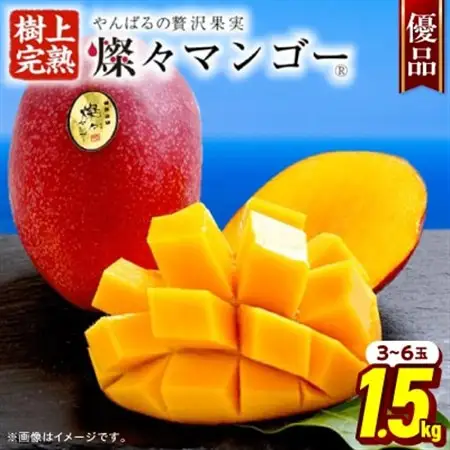 【2026年7月から順次発送・優品】燦々マンゴー1.5kg(3～6玉)_マンゴー_【1619778】