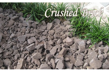 【大容量】200kg（20kg×10袋） レンガの砂利 クラッシュブリック ダークブラウン H032-078