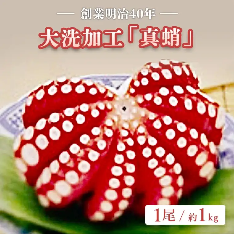 創業明治 40年 大洗加工 真蛸 1尾 約 1kg 茨城県 大洗 たこ 蛸 タコ_BA016