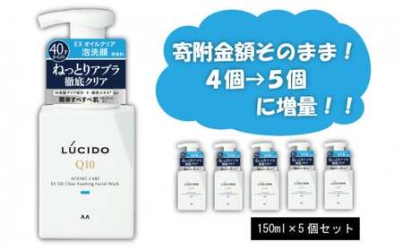 マンダム ルシード EXオイルクリア泡洗顔 (５個セット)MA-22 LUCIDO 男性化粧品