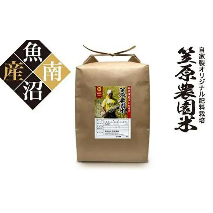 【令和７年産】南魚沼産 笠原農園米 コシヒカリ ５kg 【銘柄米 ブランド米 精米 こしひかり コシヒカリ 魚沼産 南魚沼産 プレミアム 新潟米 新潟県産 高評価 高品質 高級 国産米 産直 ご飯 御飯 ごはん 厳選】