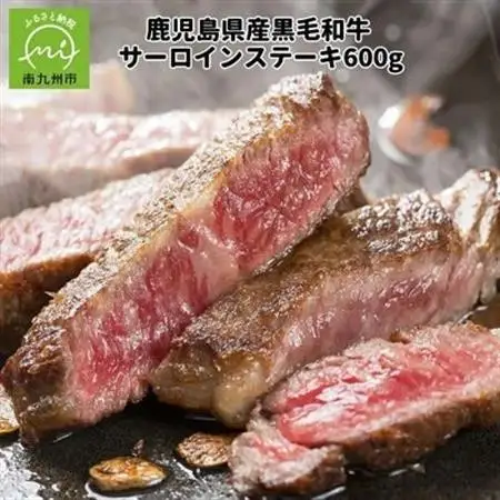 鹿児島県産黒毛和牛サーロインステーキ600g【配送不可地域：離島】【1186039】