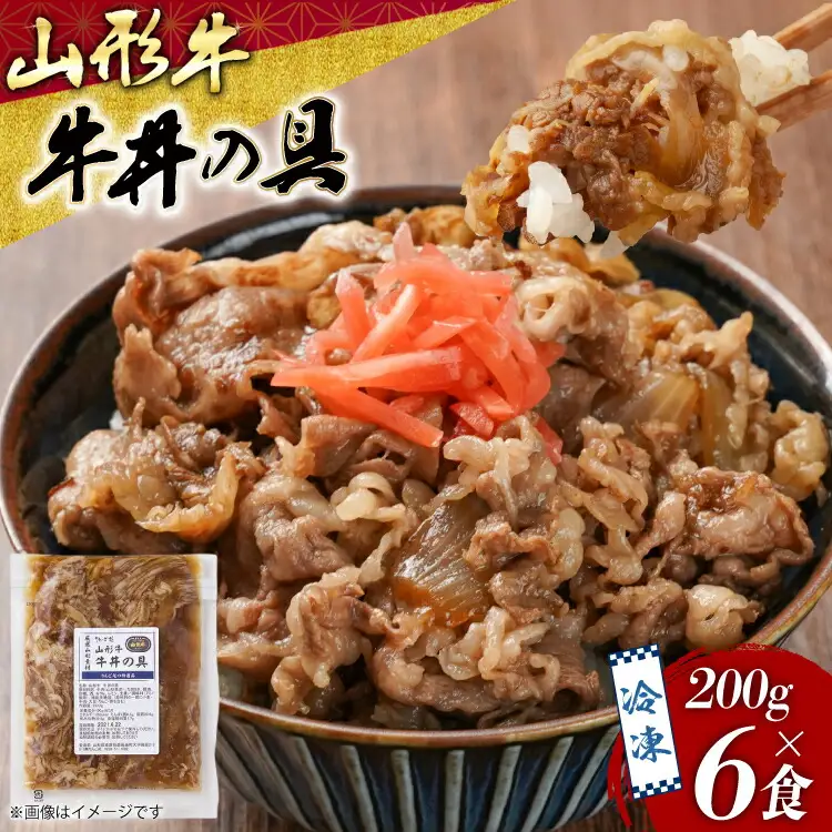 牛丼 冷凍 山形牛 牛丼の具 200g 6食 セット [りんご苑 山形県 高畠町 tk06ays660003]