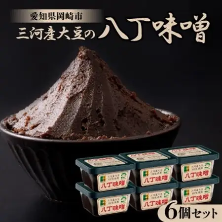 三河産大豆の八丁味噌300g×6個セット【1213757】