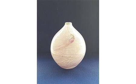 ＜ガラス作家 池本美和＞花入れ「澪の流」A 吹きガラス 硝子 ガラス 花器 花瓶 池本美和 贈り物 ギフト F6L-474