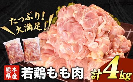 鶏肉 熊本県産若鶏 もも肉 4kg | 鶏肉 もも