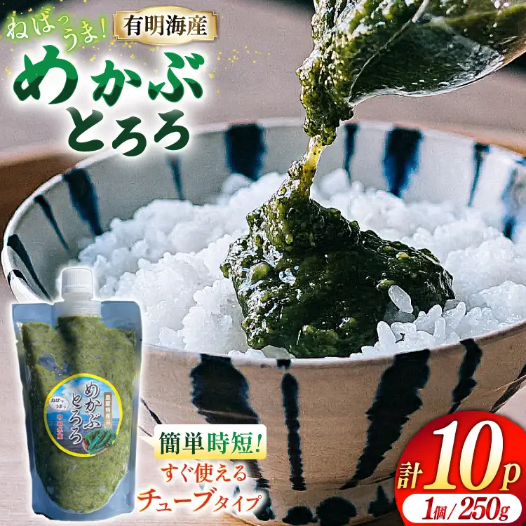 AE298 有明海産 無添加めかぶとろろ（250g×10パック）