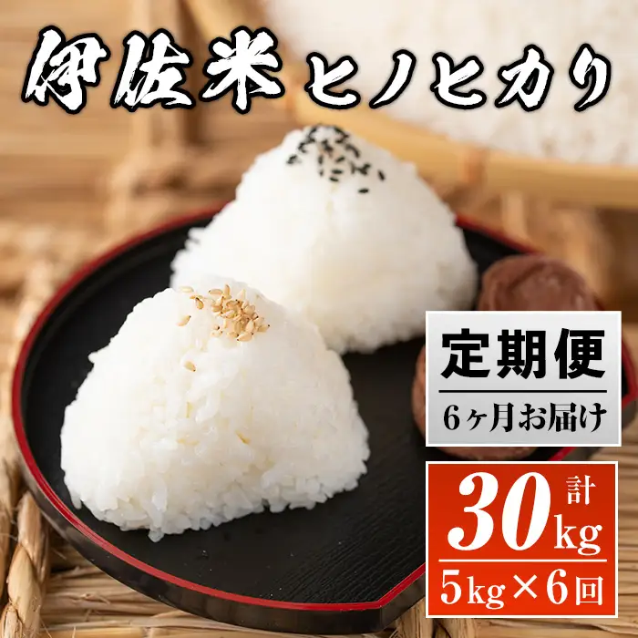 E3-01 【定期便】鹿児島県産！伊佐米ヒノヒカリ(計30kg・5kg×6ヶ月) 伊佐市 特産品 薩摩 北の郷 特産品 お米 白米 精米 ひのひかり 定期便【神薗商店】