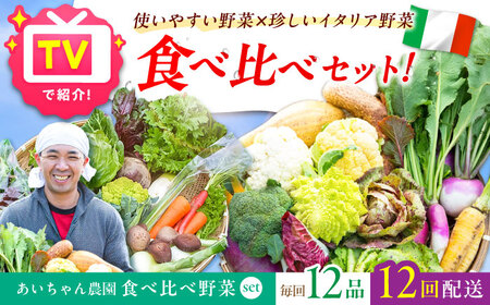 【12品×12回定期便】「使いやすい野菜」×「珍しいイタリア野菜」食べ比べセット [FAA030]