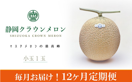 クラウンメロン（白）小玉×1玉【12ヶ月定期便】【配送不可：離島】 果物類 メロン青肉 