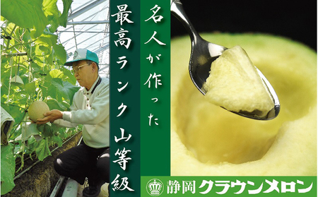 クラウンメロン　名人メロン×1玉【配送不可：離島】 果物類 メロン青肉 