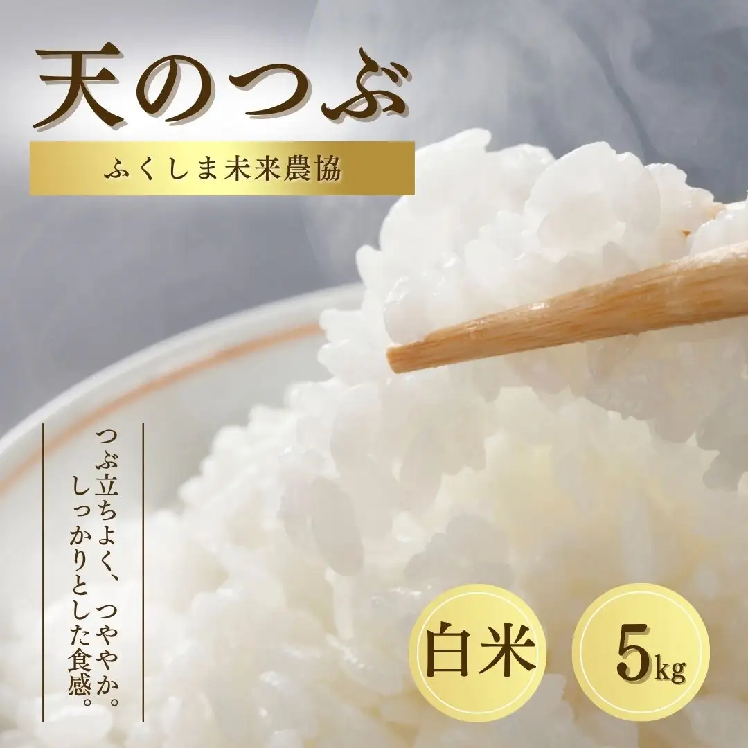 令和7年産 天のつぶ 白米 5kg ｜ 福島県産米 ふくしま未来農協 