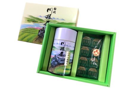 11-22 八十八夜煎茶200ｇSL缶入と川根茶羊羹8個入