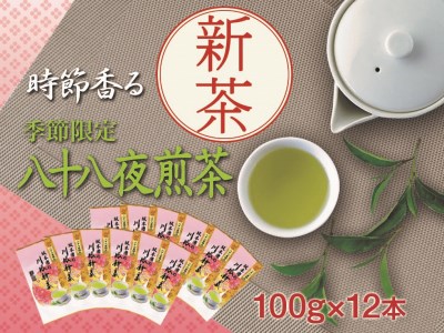43-2 新茶 静岡川根茶八十八夜摘み100ｇ×12本