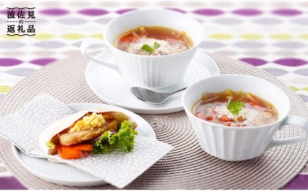 【陶器市特集】【波佐見焼】白磁手彫 スープカップ プレート ペアセット 食器 皿 【一真窯】 [BB01] 波佐見焼