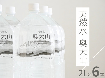 天然水奥大山 2リットル 1箱(6本入り) ミネラルウォーター 軟水 ペットボトル 2L 4000円 みず PET 0532