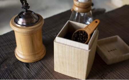 COFFEE STOCKER（コーヒーストッカー）コーヒーストッカー キャニスター KIRIFT キリフト 総国産桐使用 天然蜜蝋仕上げ SDGs製品 工芸品 民芸品 伝統技術 インテリア  FAD-0524