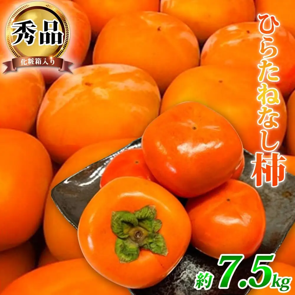 ［2026年発送］平核無柿（ひらたねなしがき）約７.５kg　和歌山秋の味覚［UT37］