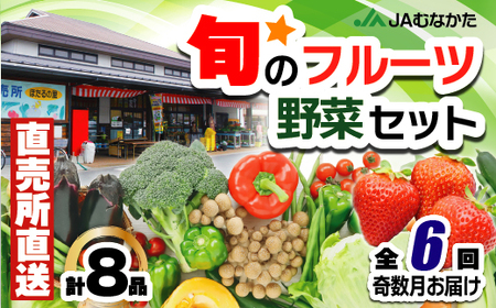 【年6回奇数月】福津・むなかた旬の野菜と果物定期便　計8品【随時開始】[H5380]