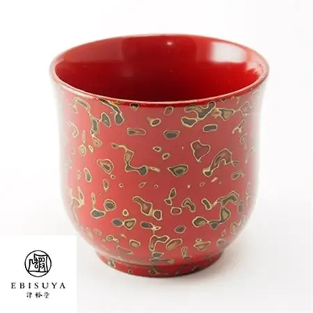 津軽塗　お猪口　赤上_雑貨・日用品 グラス・カップ 食器   装飾品・工芸品  陶器・漆器 _【1142326】