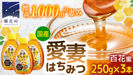 愛妻はちみつ（百花）250g 3個セット [AC002tu]