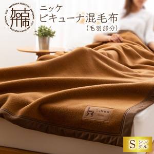 ニッケビキューナ混毛布（毛羽部分）【2499N05119】