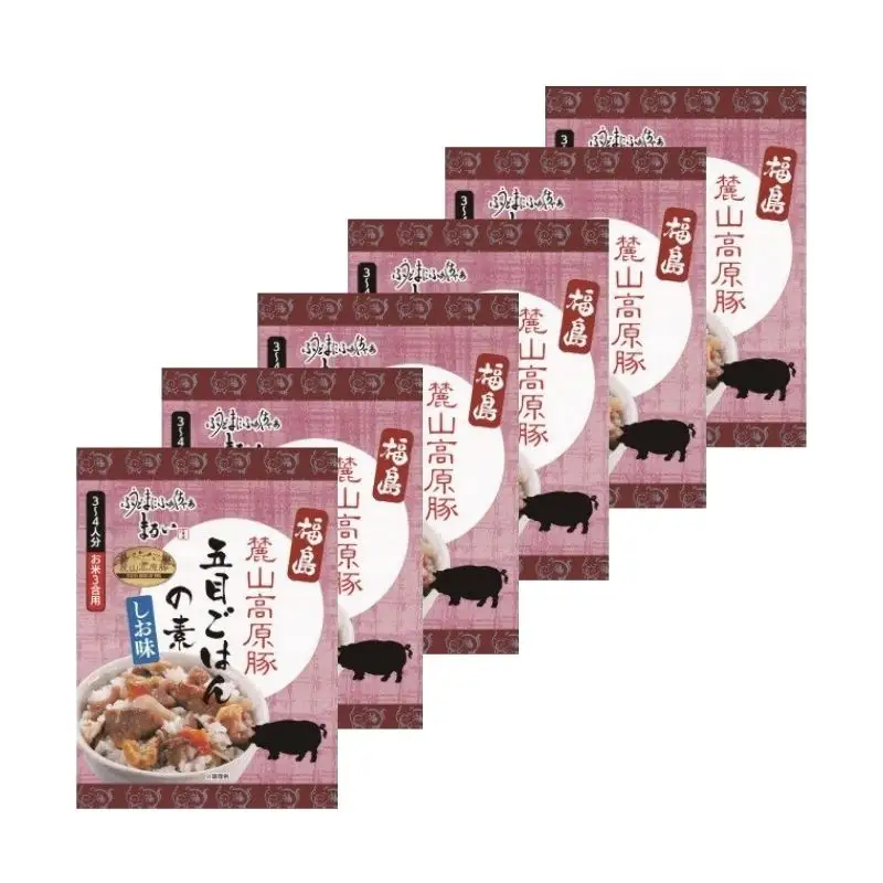 No.1281　ふくしまご当地！福島ブランド！五目ごはんの素　塩味　ブランド麓山高原豚使用　3合炊き　【193ｇ×6箱入】