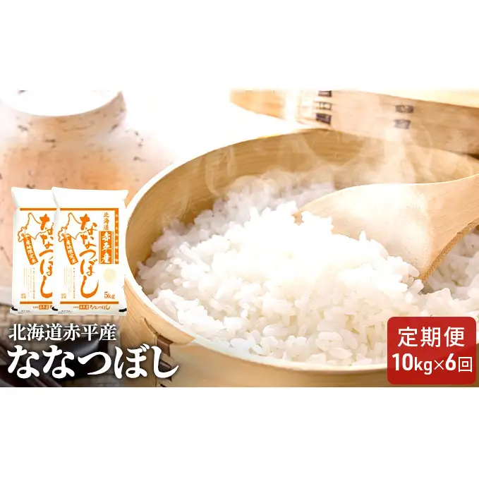 北海道赤平産 ななつぼし 10kg (5kg×2袋) 【6回お届け】 精米 米 北海道 定期便 お米 ふるさと納税 