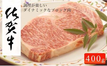 佐賀牛 ロースブロック400g【佐賀牛で贅沢な時間を！】牛肉 黒毛和牛 極上の佐賀牛 厳選 400グラム お肉 おにく ギフト プレゼント 贈り物 N35-16