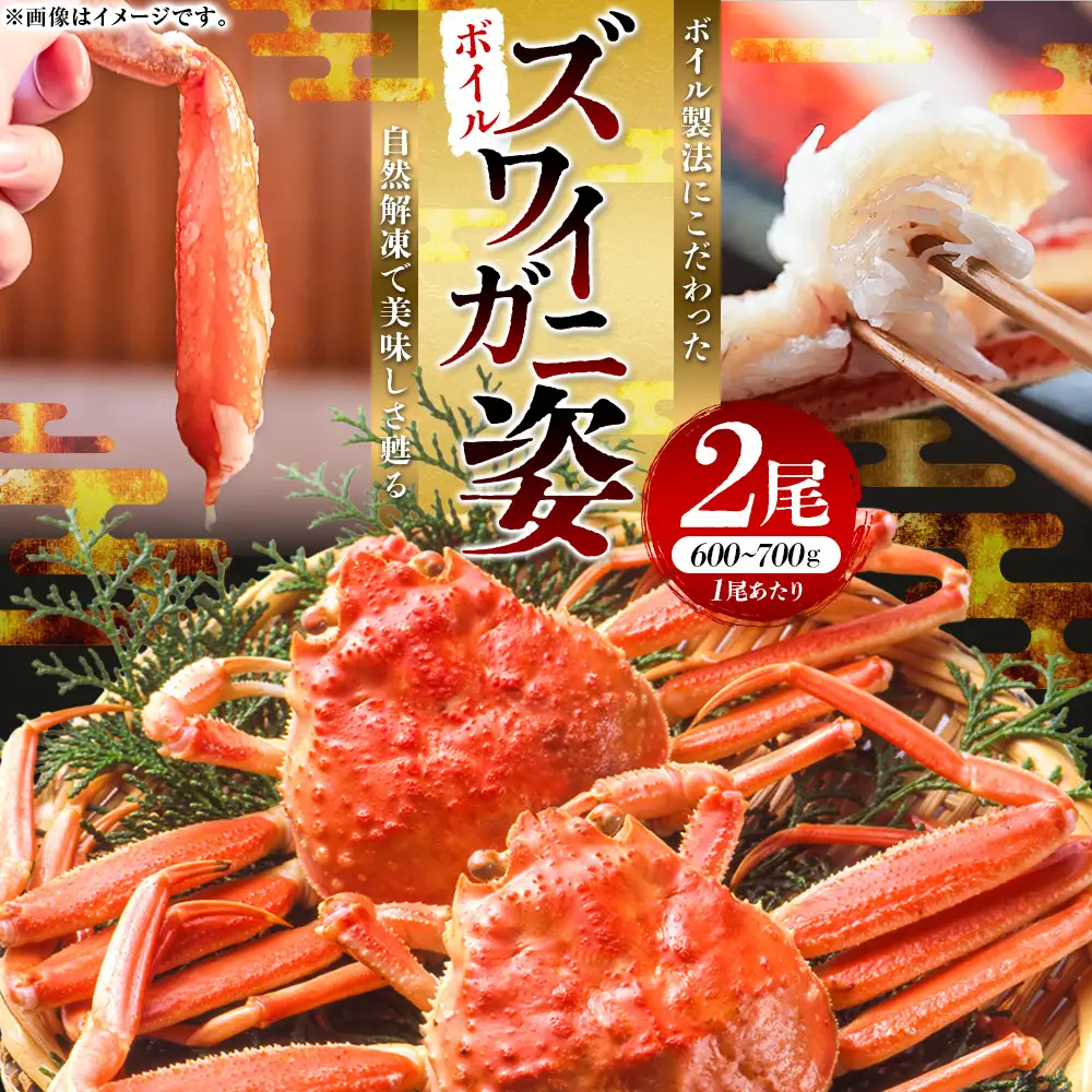 ボイルずわいかに姿 600～700g×2尾 ふるさと納税 かに 蟹