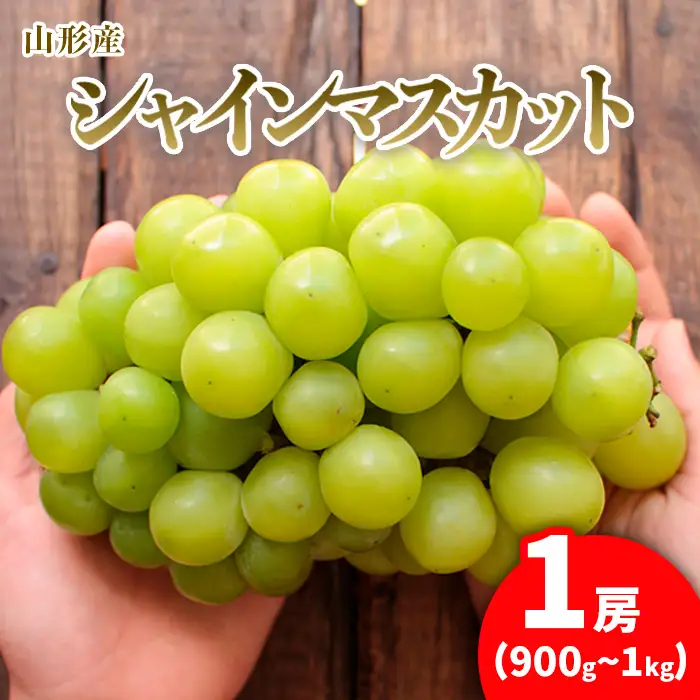 大房シャインマスカット ロイヤルサイズ 1房(900g～1kg)【令和8年産先行予約】FU21-169 くだもの 果物 フルーツ 山形 山形県 山形市 2026年産