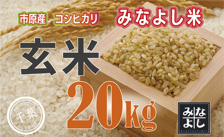 みなよし米【市原産コシヒカリ・玄米】20Kg お米 
