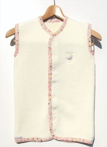 綿毛布スリーパー (Mサイズ) 2way仕様で暖か アイボリー×花柄 毛布の町 (泉大津産)｜ ベビー キッズ sleeper-s [2441]