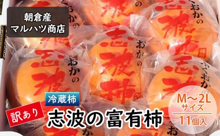 訳あり 柿 冷蔵柿 志波の富有柿 M～2Lサイズ×11個入 マルハツ商店 配送不可：離島 果物類 かき 