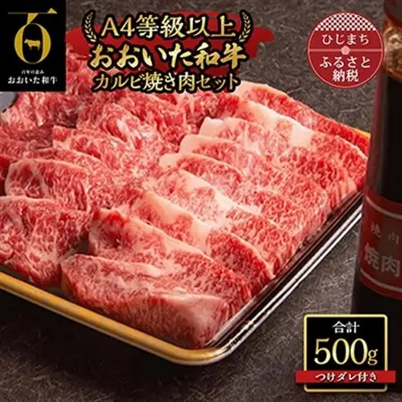 おおいた和牛カルビ焼き肉セット【500g】つけダレ付_牛肉  肉  和牛  おおいた和牛  国産牛  お肉  焼肉  カルビ_【配送不可地域：離島】【1130505】