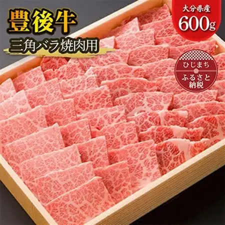 大分が誇る ブランド牛 豊後牛 三角バラ焼肉セット (600g)_牛肉  肉  和牛  おおいた和牛  国産牛  お肉  焼肉_【配送不可地域：離島】【1078151】